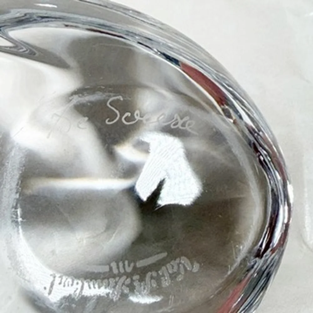Vintage Val St. Lambert Crystal Frog Paperweight Made In Belgium De Sousa - Picture 4 of 12